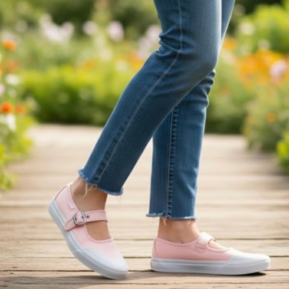 Vans Mary Jane Sneakers in Ballet Pink Satin w/Buckle, NWOB, Women’s Multiple - Picture 15 of 15